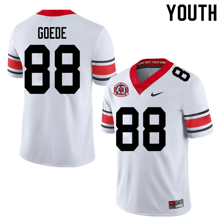2020 Youth #88 Ryland Goede Georgia Bulldogs 1980 National Champions 40th Anniversary College Footba